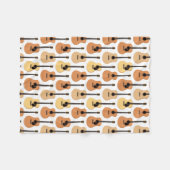 アコースティックギターパターン フリースブランケット (正面(横))