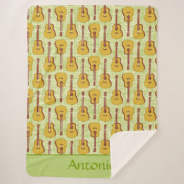 アコースティックギターパーソナライズされたシェルパブランケット シェルパブランケット