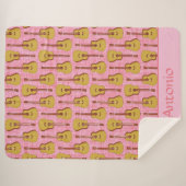 アコースティックギターパーソナライズされたシェルパブランケット シェルパブランケット (正面(横))