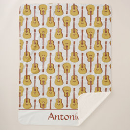アコースティックギターパーソナライズされたシェルパブランケット シェルパブランケット