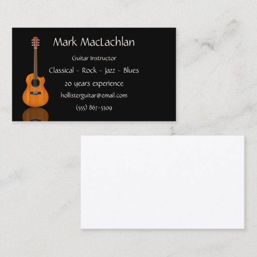 アコースティックギタービジネスカード 名刺 (正面/裏面)