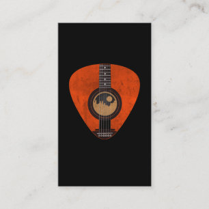 アコースティックギターピックミュージシャンギタリスト 名刺