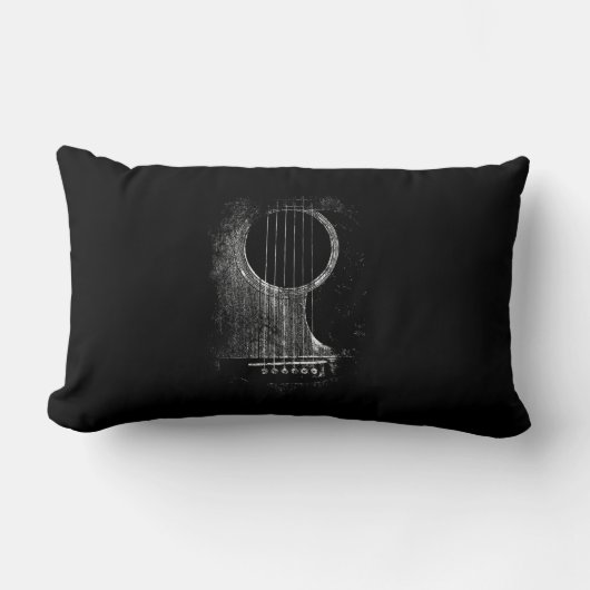 アコースティックギタープレイヤーシックスストリングロック転が& ランバークッション (正面)