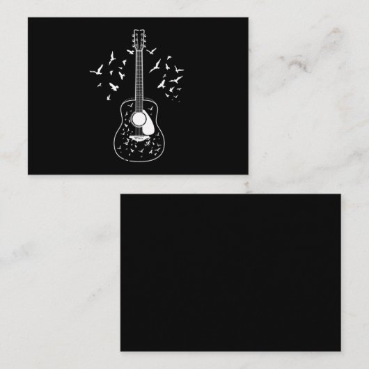 アコースティックギタープレーヤーバードミュージック先生ムシヤ 名刺 (正面/裏面)