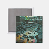 アコースティックギタープレーヤー マグネット (正面/裏面)