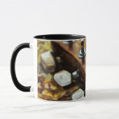 アコースティックギターヘッドストックアートマグカップ マグカップ (左)