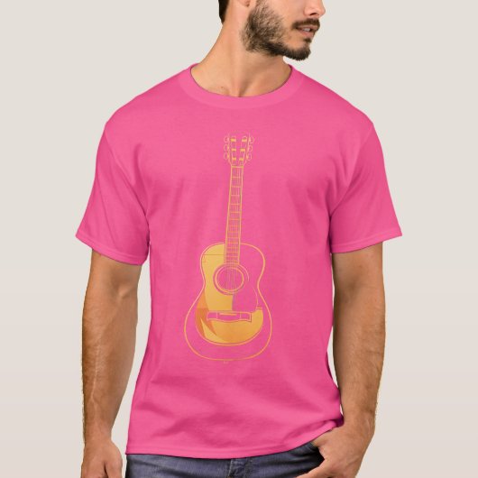 アコースティックギターベクトル Tシャツ (正面)