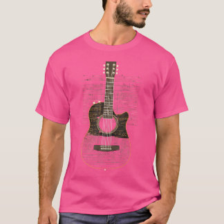 アコースティックギターマトリックススタイルプレーヤーギタリストバンド Tシャツ