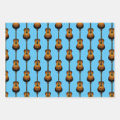 アコースティックギターミュージカルデザイン ラッピングペーパーシート (正面3)