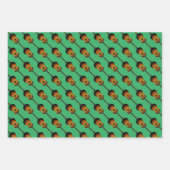 アコースティックギターミュージカルデザイン ラッピングペーパーシート (正面)