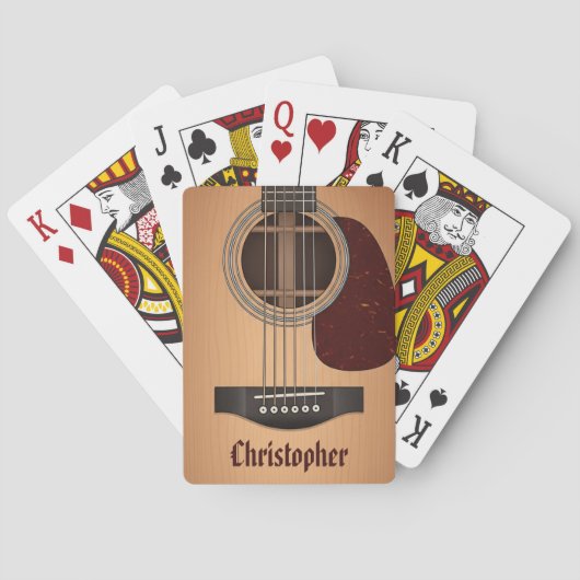 アコースティックギターミュージシャンギタリストタン・ブラウン トランプ (裏面)