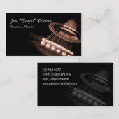 アコースティックギターミュージシャンブラウンビジネスカード 名刺 (正面/裏面)