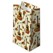 アコースティックギターミュージシャン音楽先生 スモールペーパーバッグ