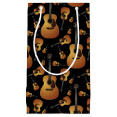 アコースティックギターミュージシャン音楽先生 スモールペーパーバッグ (正面)