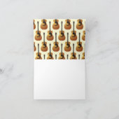 アコースティックギターミュージシャン音楽先生 ノートカード (内部)