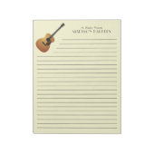 アコースティックギターミュージシャン音楽先生 ノートパッド (回転)