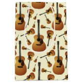 アコースティックギターミュージシャン音楽先生 ミディアムペーパーバッグ (正面)