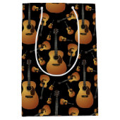 アコースティックギターミュージシャン音楽先生 ミディアムペーパーバッグ (正面)