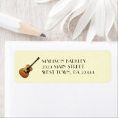 アコースティックギターミュージシャン音楽先生 ラベル (インサイチュ)