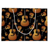 アコースティックギターミュージシャン音楽先生 ラージペーパーバッグ (裏面)