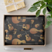 アコースティックギターミュージシャン音楽先生 薄葉紙 (ギフト)