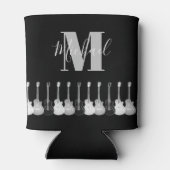 アコースティックギターモノクロアートモノグラム 缶クーラー (裏面)