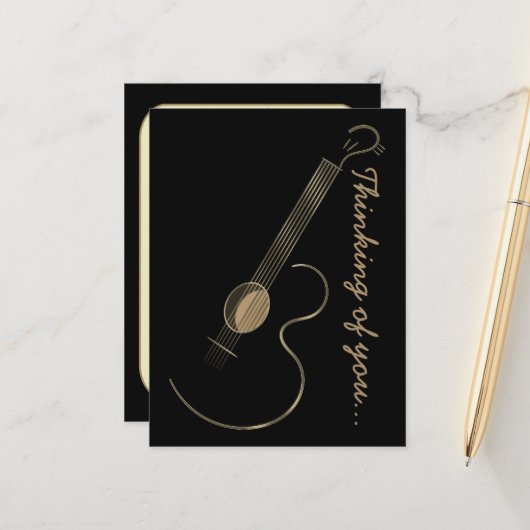 アコースティックギターロゴ葉書 ポストカード (正面/裏面インサイチュ)
