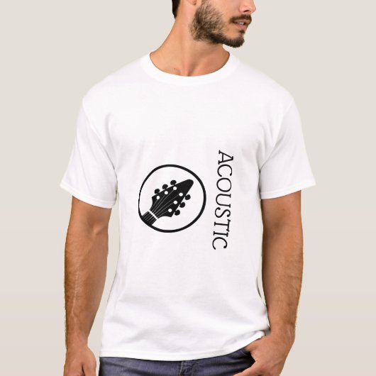 アコースティックギターロゴ Tシャツ (正面)