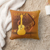 アコースティックギターワードと音楽アンバーID570 クッション (ブランケット)
