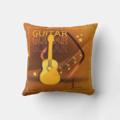 アコースティックギターワードと音楽アンバーID570 クッション (裏面)