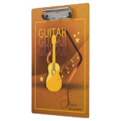 アコースティックギターワードと音楽アンバーID570 クリップボード (左)