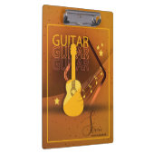 アコースティックギターワードと音楽アンバーID570 クリップボード (右)