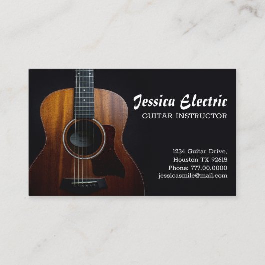 アコースティックギター先生名刺 名刺 (正面)