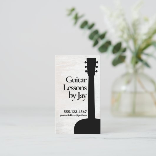 アコースティックギター先生名刺 名刺 (スタンド正面)