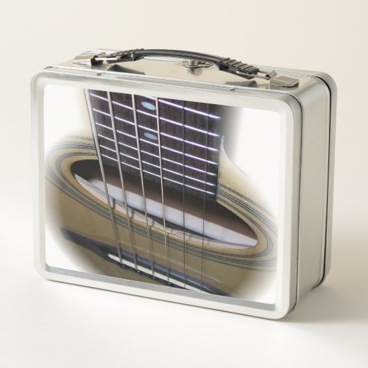 アコースティックギター写真アート メタルランチボックス (裏面)