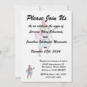 アコースティックギター奏者の女性歌手ミュージシャン 招待状 (正面)