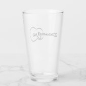 アコースティックギター抽象芸術ロゴブラック タンブラーグラス (裏面)