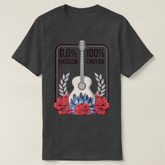 アコースティックギター服RoseFunny Music 100 Emoti Tシャツ (デザイン正面)