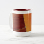 アコースティックギター木製音楽楽器アート ツートーンマグカップ (正面左)