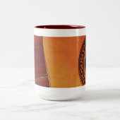 アコースティックギター木製音楽楽器アート ツートーンマグカップ (中央)