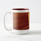 アコースティックギター木製音楽楽器アート ツートーンマグカップ (左)