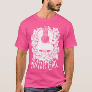 アコースティックギター楽器ギタリスト – ギターガール Tシャツ