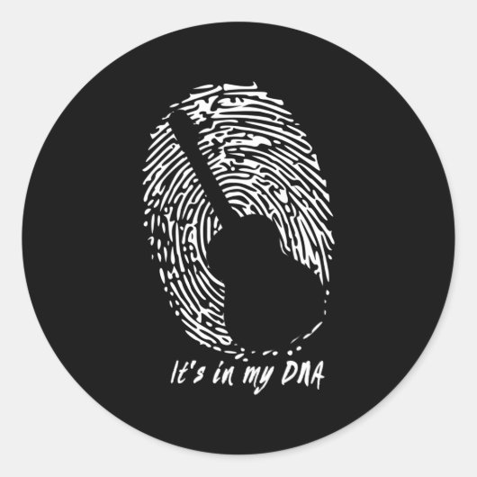 アコースティックギター私のDnaの中でギタリストのために ラウンドシール (正面)