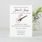 アコースティックギター結婚式招待状ミュージシャン 招待状 (スタンド正面)