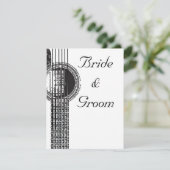 アコースティックギター結婚式招待状 招待状 (スタンド正面)