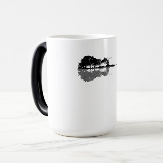 アコースティックギター自然エストミュージックベースギタリスト モーフィングマグカップ (正面左)