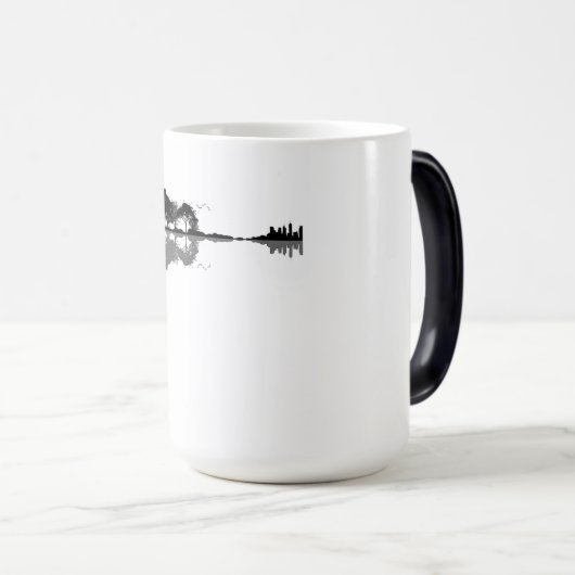 アコースティックギター自然エストミュージックベースギタリスト モーフィングマグカップ (正面右)