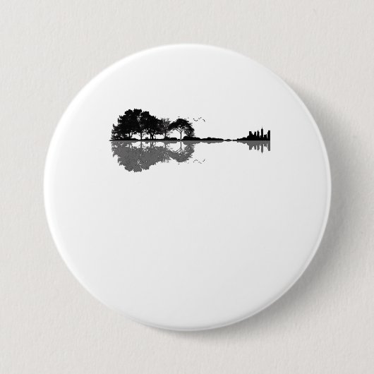 アコースティックギター自然エストミュージックベースギタリスト 缶バッジ (正面)