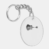 アコースティックギター自然Est Music Bassギタリスト キーホルダー (正面左)