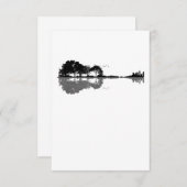 アコースティックギター自然Est Music Bassギタリスト サンキューカード (正面/裏面)